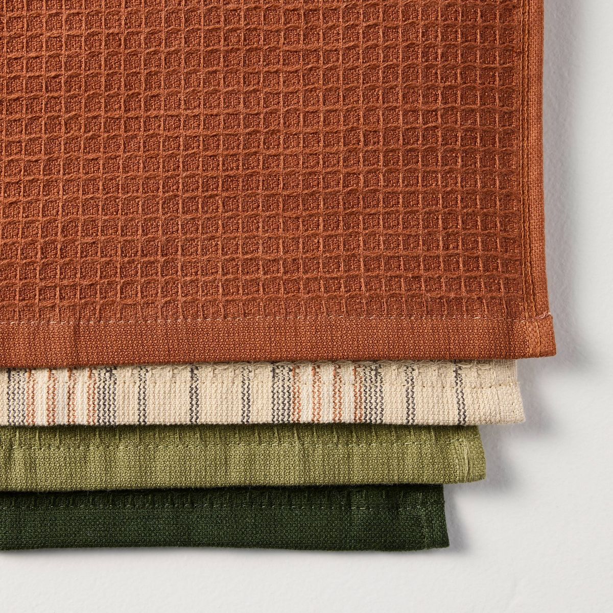 4pk Waffled Cotton Dishcloth Set - Hearth & Hand