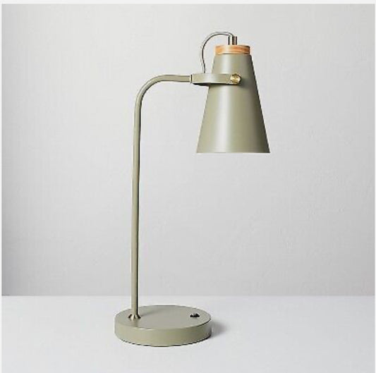 20" Metal Task Lamp with USB Port Sage Green - Hearth & Hand with Magnolia