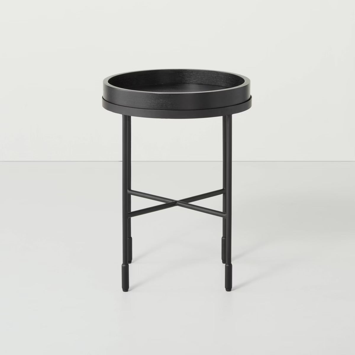 Wood & Metal Accent Side Table - Black - Hearth & Hand with Magnolia