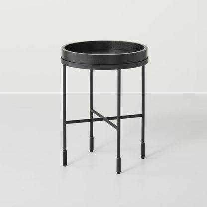 Wood & Metal Accent Side Table - Black - Hearth & Hand with Magnolia