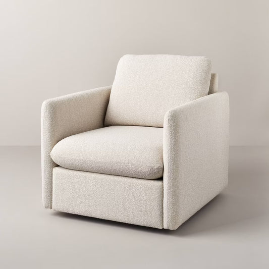 Boucle Upholstered Swivel Arm Chair - Hearth & Hand