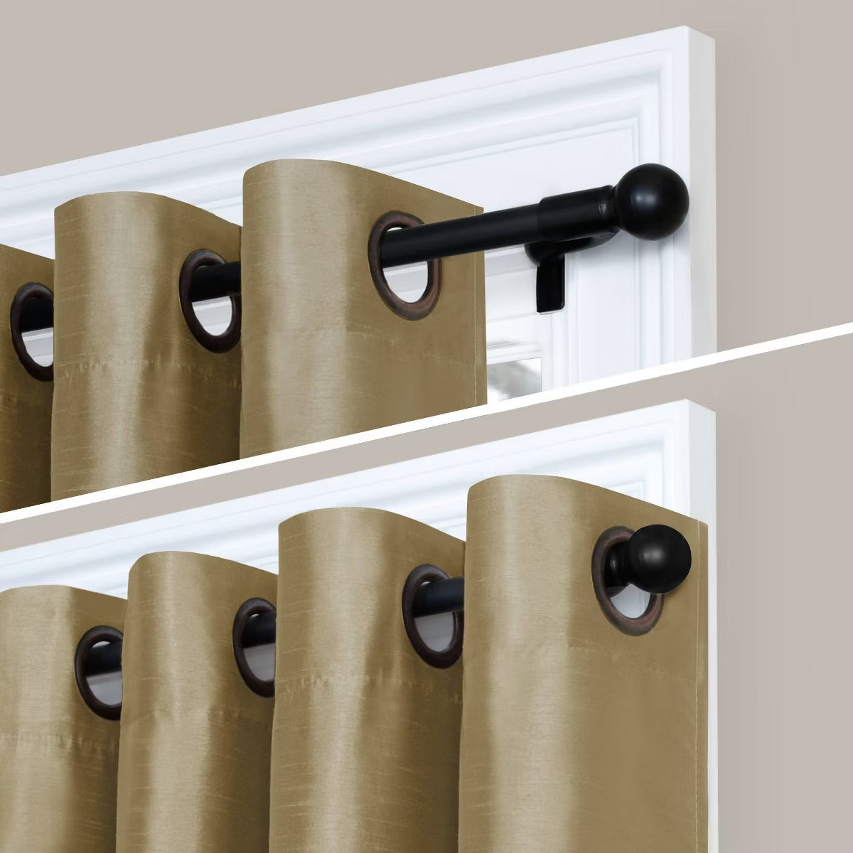 48 - 84 Twist and Shout Easy Install Curtain Rod