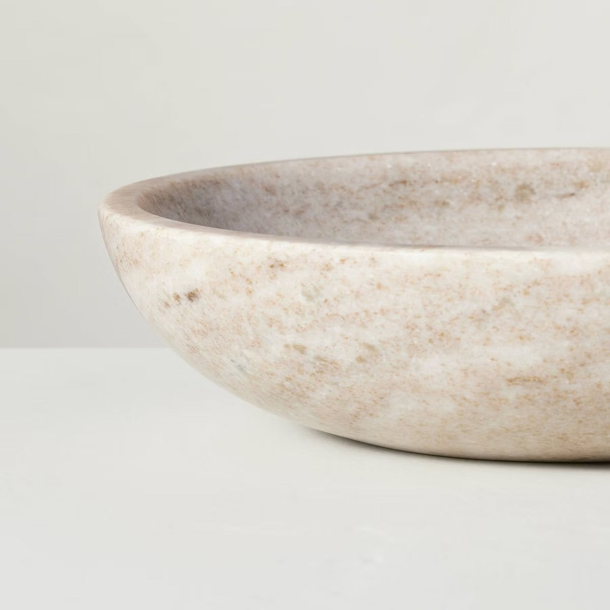 27oz Marble Fruit Bowl Warm Beige - Hearth & Hand