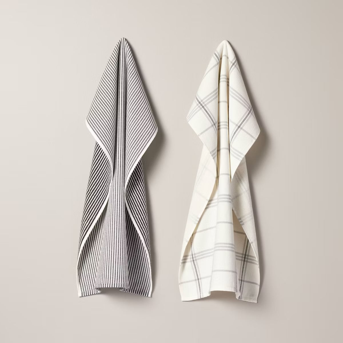 2ct Plaid & Stripe Terry Kitchen Towels