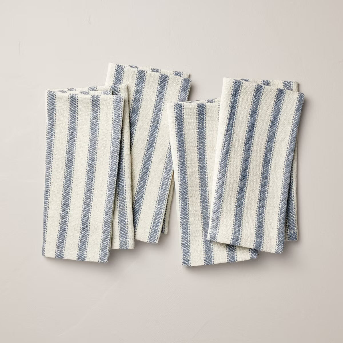 4pk Engineered Stripe Cloth Napkins