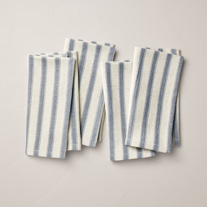 4pk Engineered Stripe Cloth Napkins