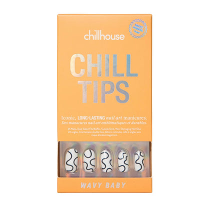 Chillhouse Chill Tips Press-On Fake Nails - Wavy Baby - 24ct