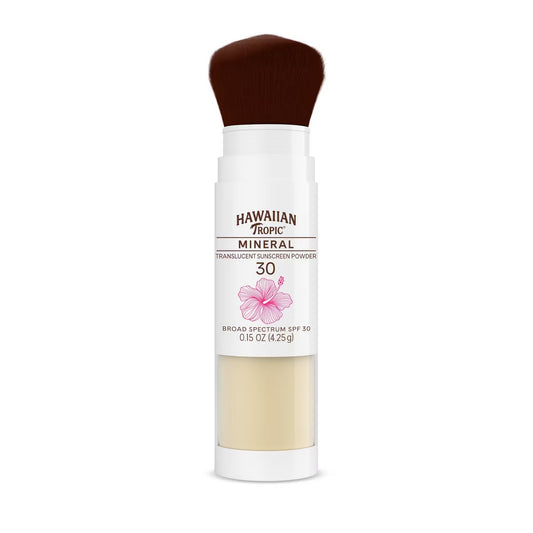 Hawaiian Tropic Mineral Skin Nourishing Sunscreen Powder Brush - SPF 30 - 0.15oz