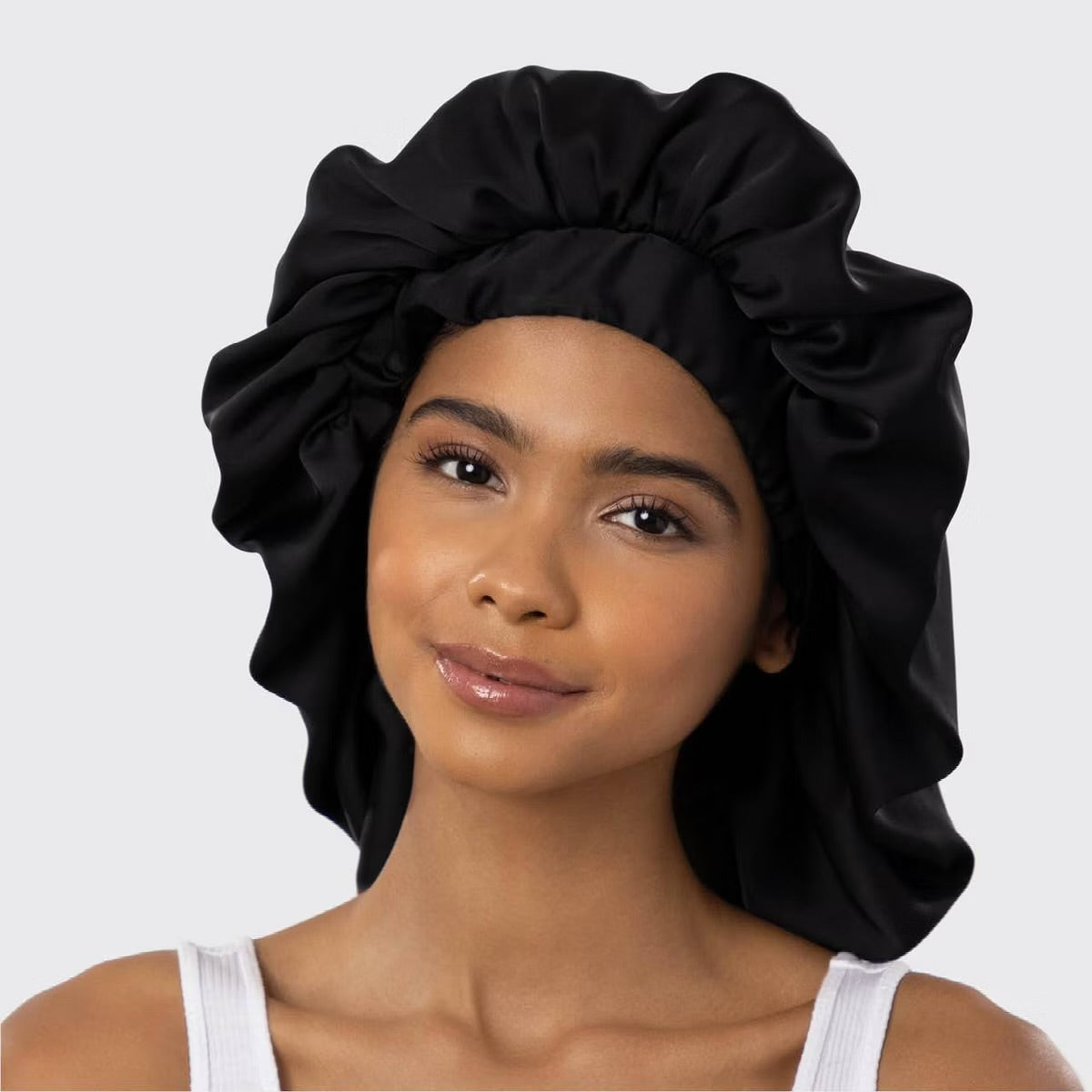 Kitsch Satin Sleep Hair Bonnet - Black