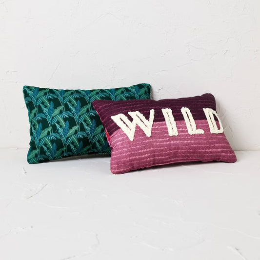 2pk 8"x13' Mild and Wild Oblong Decorative Pillows