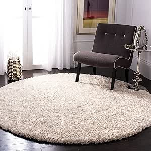 Fontana Shag Collection 8' x 8' Round Ivory