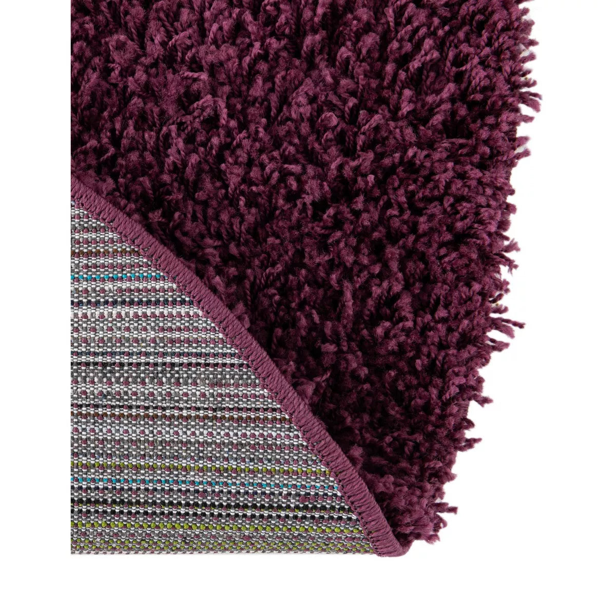 8 Round Unique Loom Solid Shag Solid Indoor Woven Area Rug