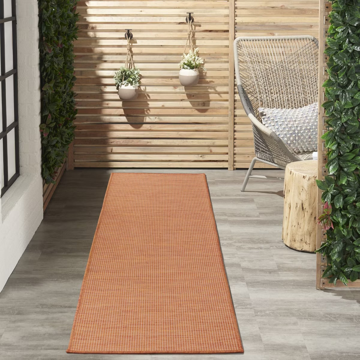 2’2 x 10 Nourison Positano Solid Indoor Outdoor Rug