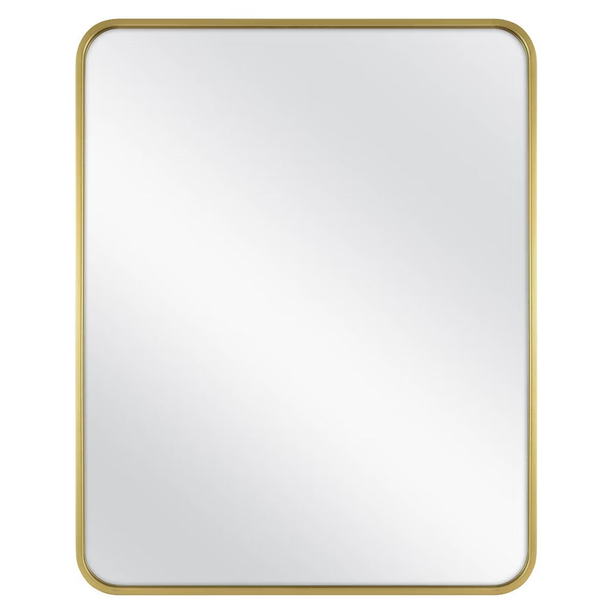 24" x 30" Rectangular Decorative Wall Mirror with Rounded Corners (Brass) - Threshold