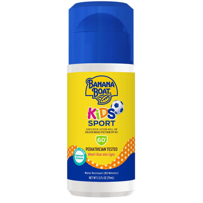 Banana Boat ~Kids Sport Roll-On Sunscreen ~SPF 60+ ~2.5 Oz