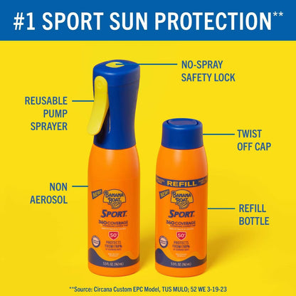 Banana Boat Sport 360 Coverage Advanced Control Mist Sunscreen Refill - SPF 50 - 5.5 fl oz