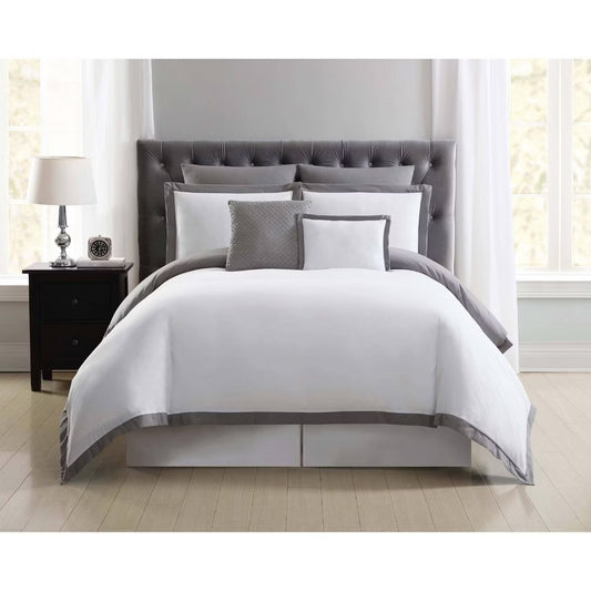 King Truly Soft Everyday Hotel Border Duvet Cover Set