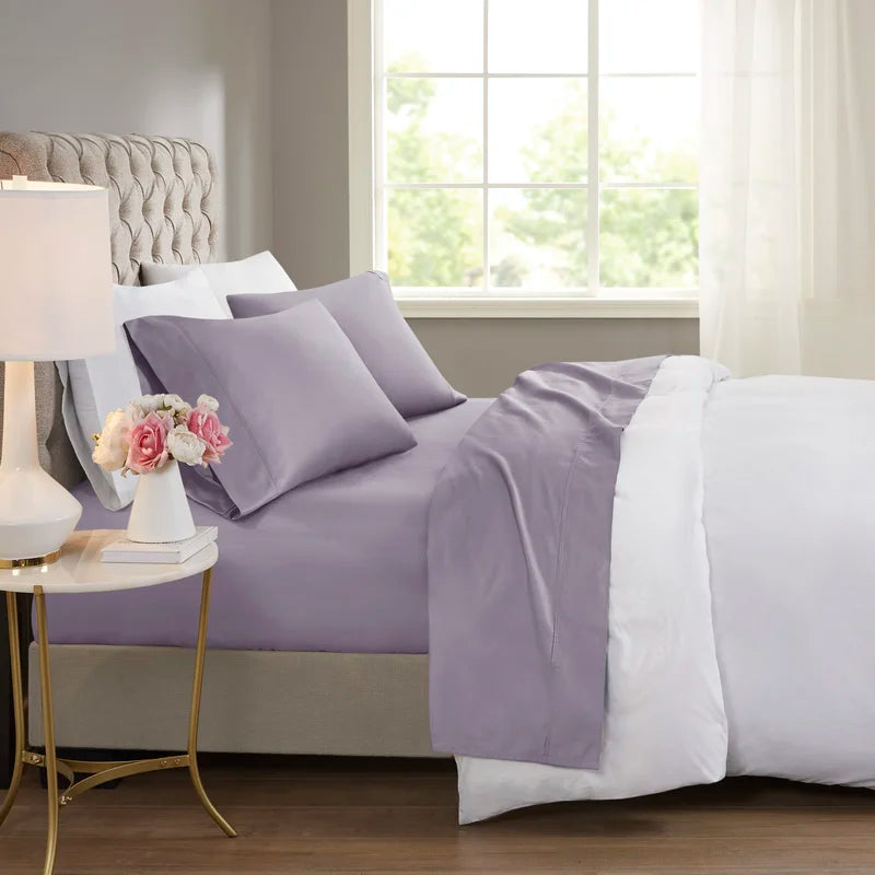 Queen Beautyrest 600 Thread Count Cooling Cotton Blend 4-Piece Sheet Set