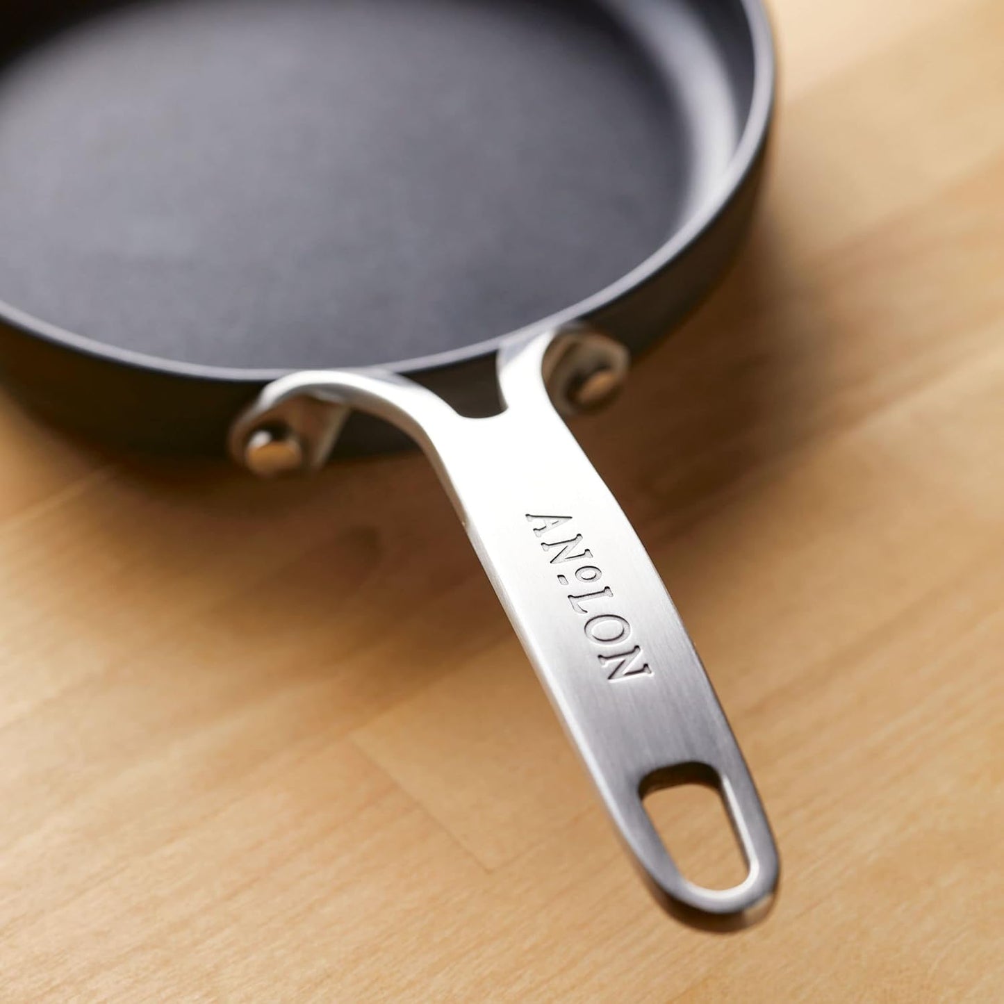 Anolon Hard Anodized Nonstick Mini Skillet/Frying/Egg Pan, Stainless Steel Handle, (6.5")