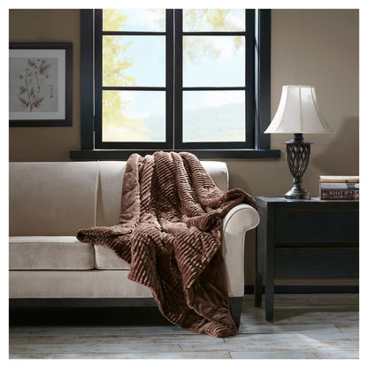 60"x70" Oversized Williams Plush Down Alternative Throw Blanket