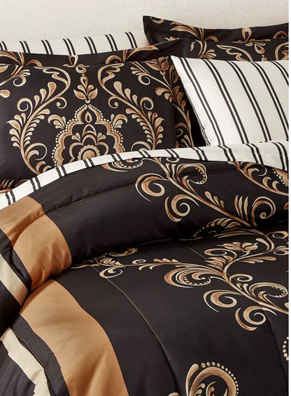 Cali King Lanwood Wome Sabrina 8-Piece Comforter Set, Gold