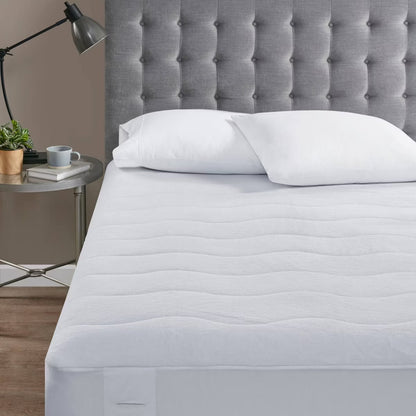 Queen Plush Heated Mattress Pad White - Serta