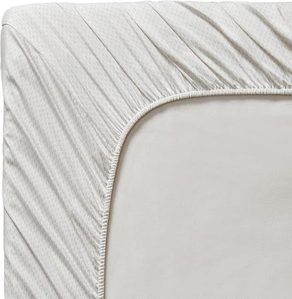 Queen Vera Wang - Sheet Set, Luxury Sateen Cotton Bedding, 800 Thread Count(Lace Ivory)