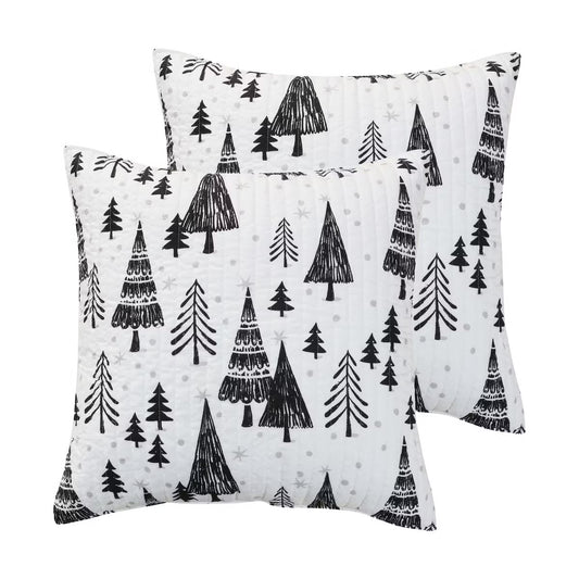 Northern Star Holiday Euro Sham Set of 2 Black