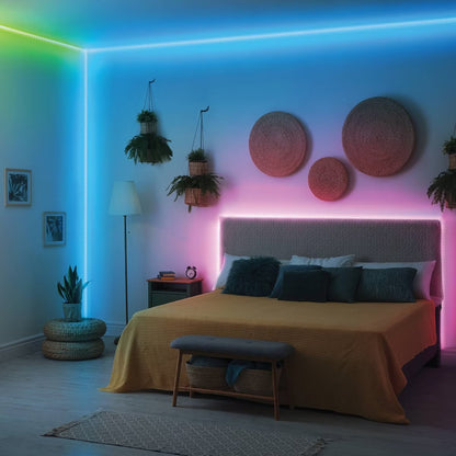 24.6' Strip Light with Sound Reactive Technology - West & Arrow: RGB, Remote, Indoor Use