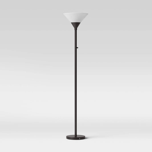 Torchiere Floor Lamp with Glass Shade - Threshold