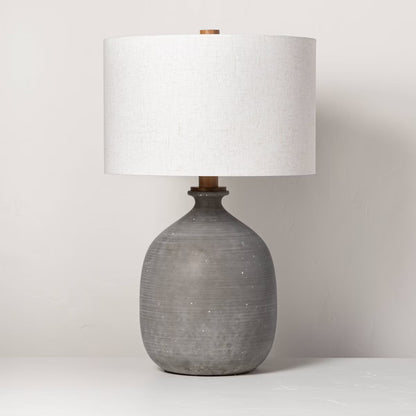 Resin Table Lamp Gray - Hearth & Hand