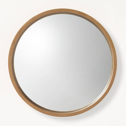 16” Round Wood Framed Wall Mirror - Hearth & Hand