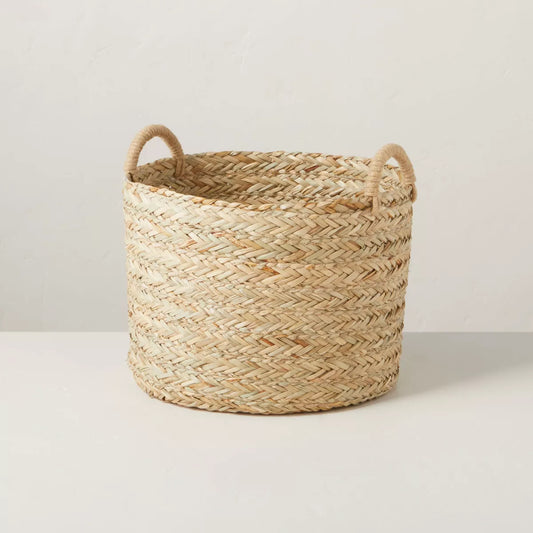 Braided Grass Storage Basket - Hearth & Hand