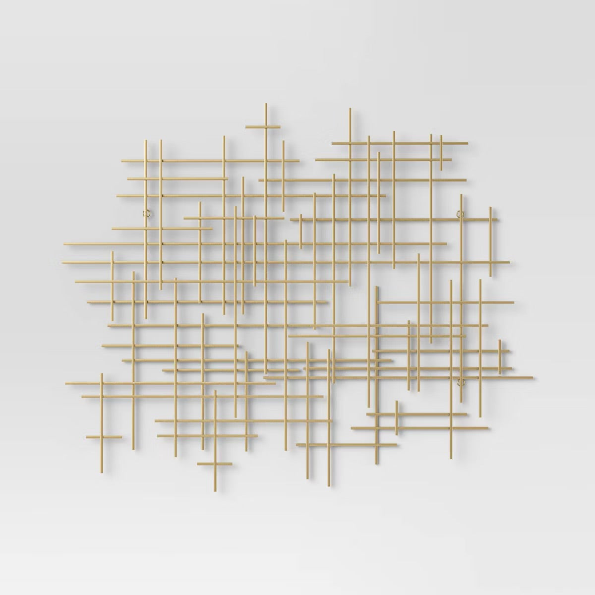 36"x30" Mid-Century Metal Wall Décor Gold - Threshold™: Abstract Art