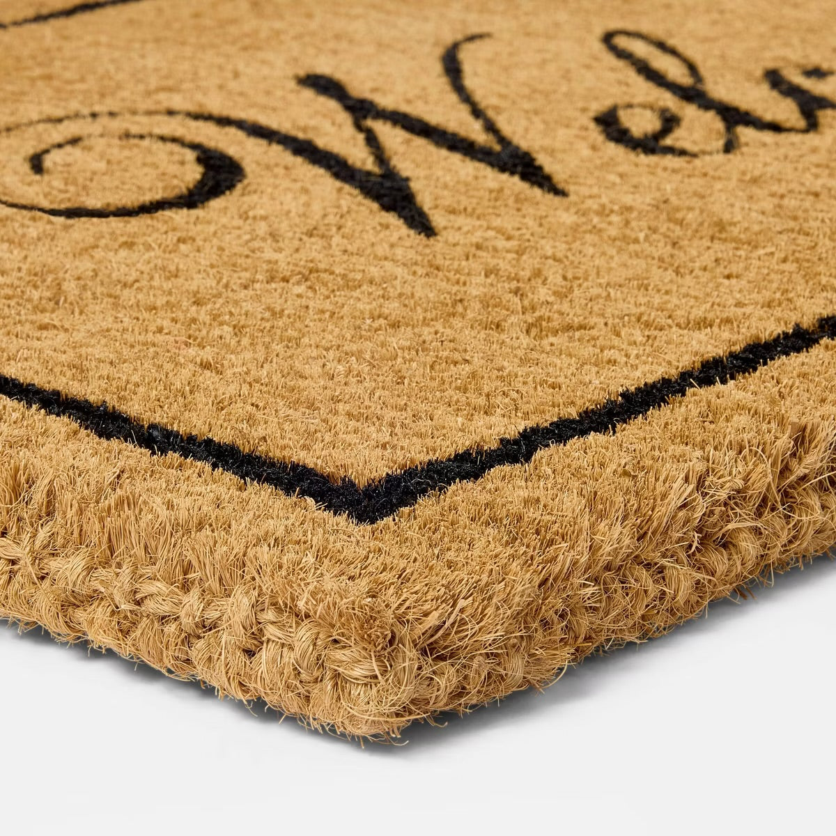 1'6"x2'6" 'Welcome' Coir Doormat Natural - Threshold