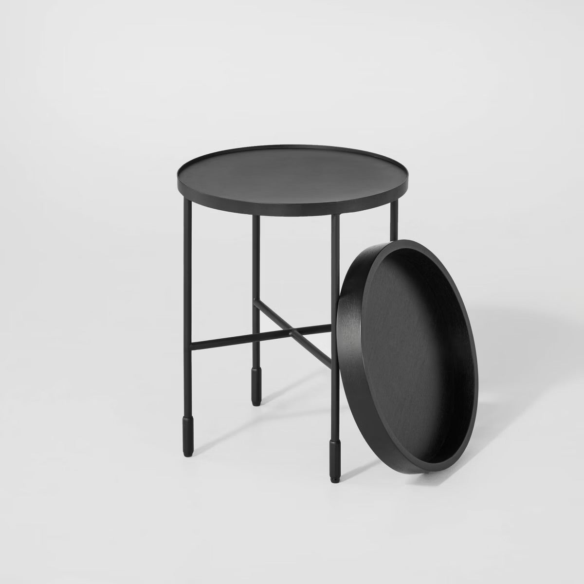 Wood & Metal Accent Side Table - Black - Hearth & Hand with Magnolia