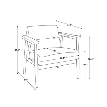 Upholstered Natural Wood Accent Chair Micro Stripe Gray/Oatmeal - Hearth & Hand with Magnolia