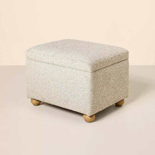 Upholstered Storage Ottoman Natural/Brown - Hearth & Hand with Magnolia