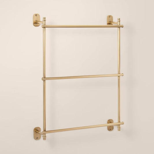 Wall-Mounted Brass Ladder Towel Rack Antique Finish - Hearth & Hand with Magnolia