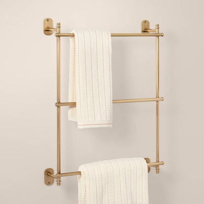 Wall-Mounted Brass Ladder Towel Rack Antique Finish - Hearth & Hand with Magnolia