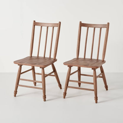 2pk Vintage Windsor Dining Chairs - Aged Oak - Hearth & Hand with Magnolia