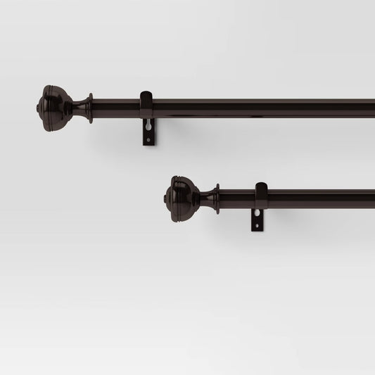 66"-120" Knob Curtain Rod Oil Rubbed Bronze - Threshold