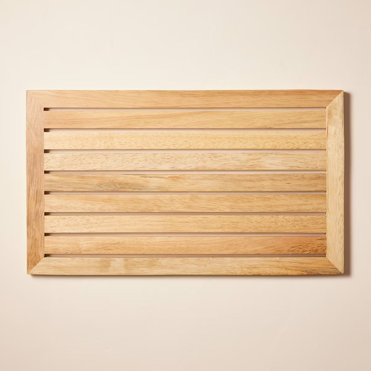 14"x23" Wooden Slat Bath Mat Natural - Hearth & Hand with Magnolia