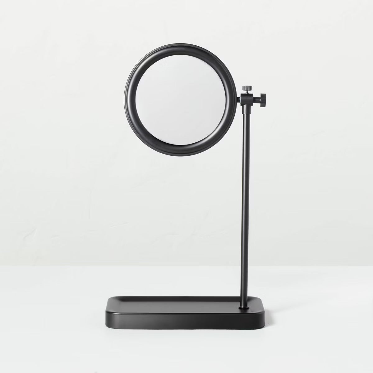 Two-Sided Vanity Mirror with Tray Base Matte Black - Hearth & Hand with Magnolia