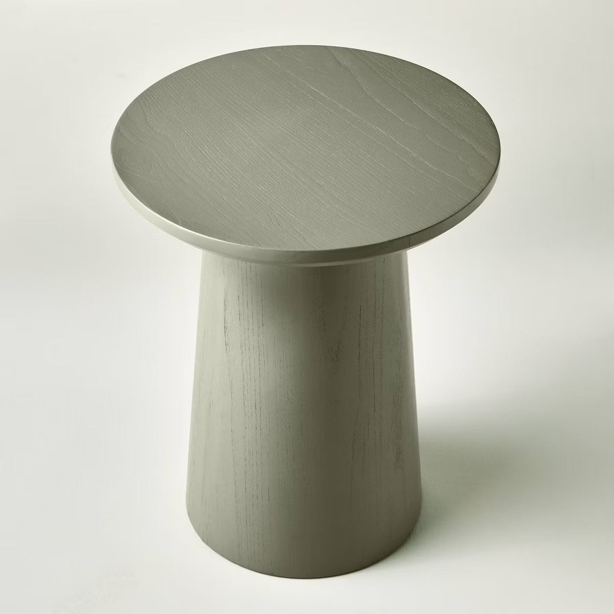 Wooden Round Pedestal Accent Side Table - Sage Green - Hearth & Hand with Magnolia