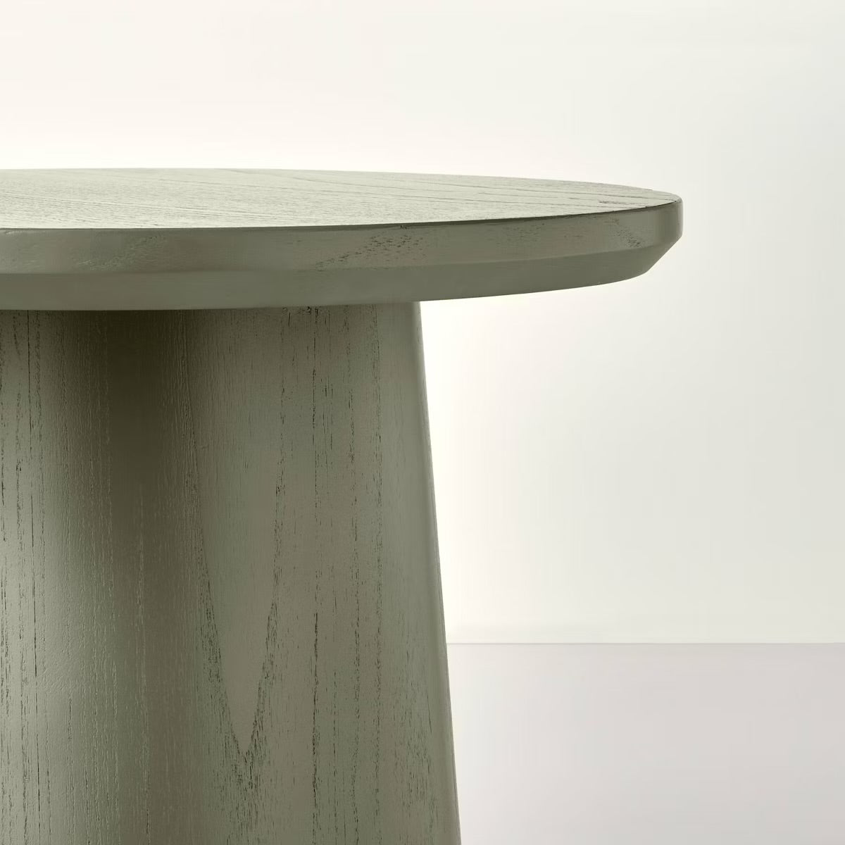 Wooden Round Pedestal Accent Side Table - Sage Green - Hearth & Hand with Magnolia