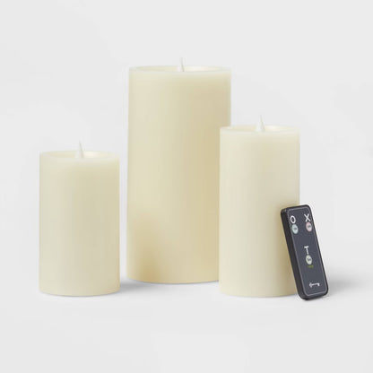 3pk LED Candles Cream - Threshold