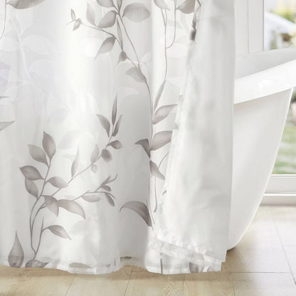 Rosalie Burnout Printed Shower Curtain