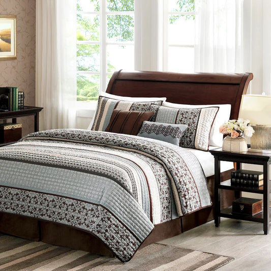 King 5pc Cambridge Reversible Quilted Coverlet Set