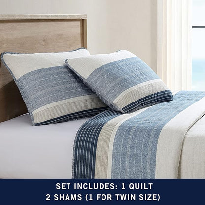 King Nautica - Ridgeport Collection - Quilt Set - 100% Cotton